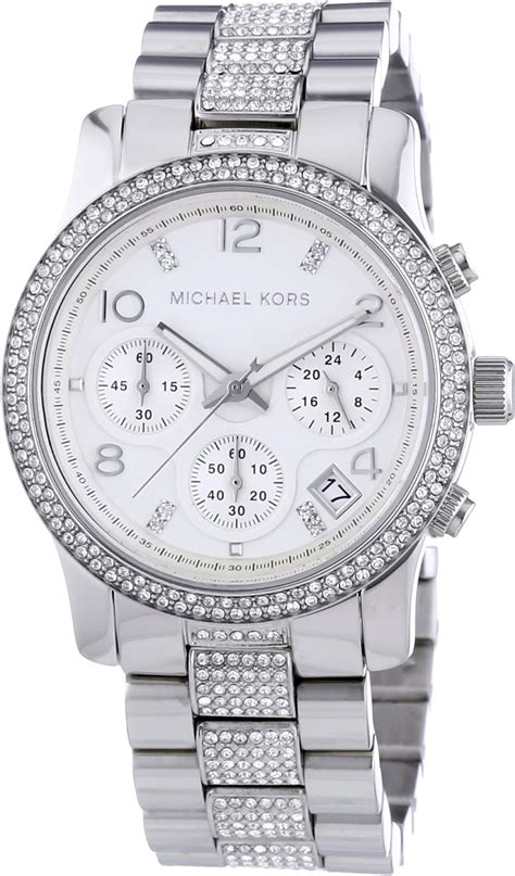 Michael Kors MK5825 Ladies Silver Runway Stone Set Watch